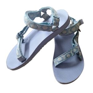 Teva Kid's Baby Blue Patterned Original Universal Sandals 5